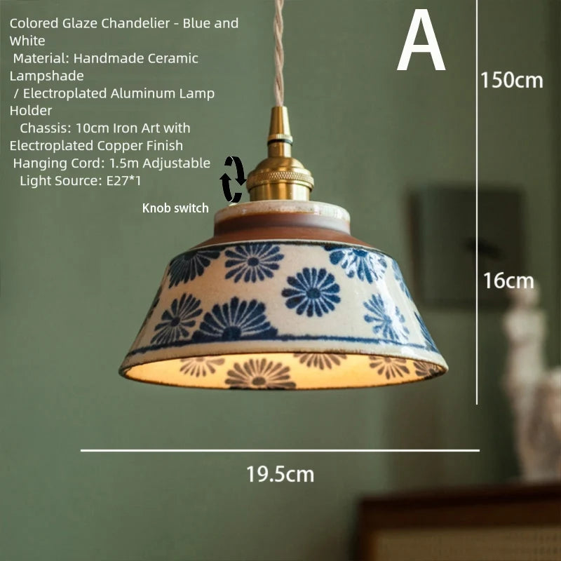 Suspension Porcelaine Peinte – Apt