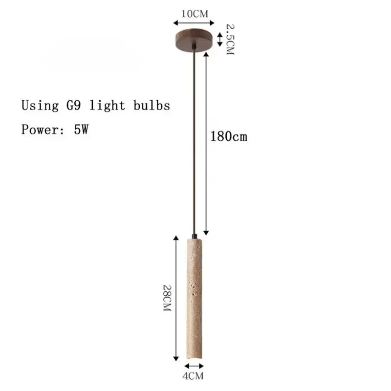 Suspension Tube Travertin – Lourmarin