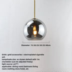 Suspension Boule en Verre Fumé – Sète