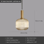 Suspension Verre Strié Vintage – Dieulefit
