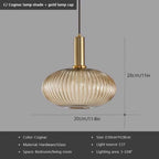 Suspension Verre Strié Vintage – Dieulefit