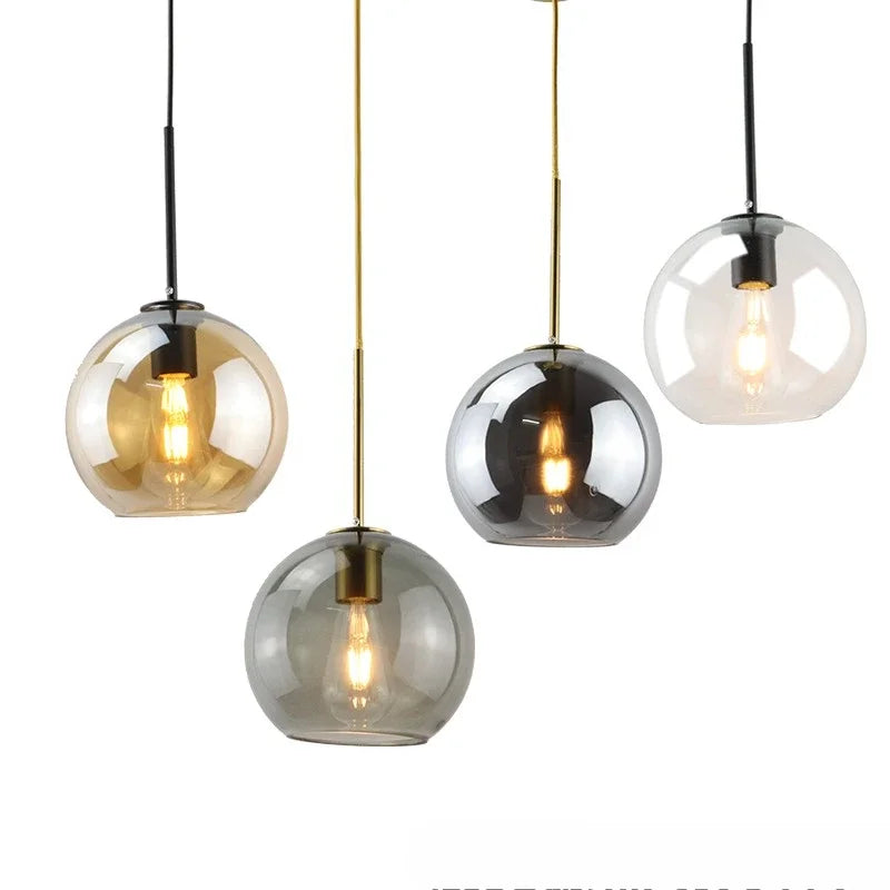 Suspension Boule en Verre Fumé – Sète