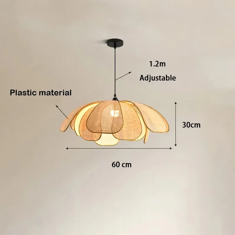 Suspension Fleur en Rotin – Grasse