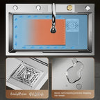 Évier cascade inox 304 nano, détail 2 : accessoires, finition ou dimensions