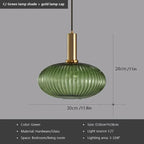 Suspension Verre Strié Vintage – Dieulefit