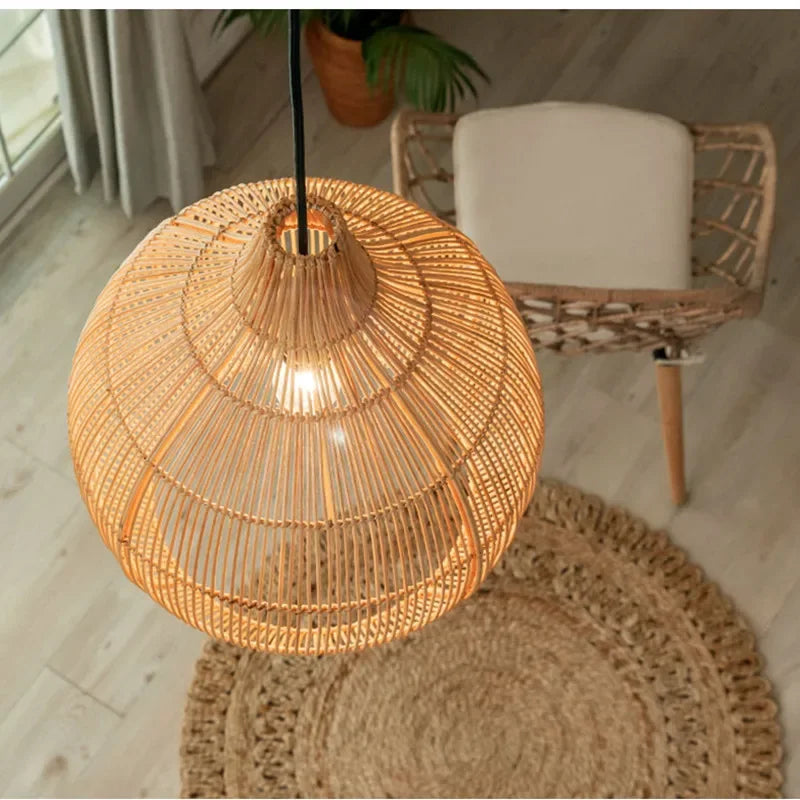 Suspension Rotin Tissé Gourde – Ansouis
