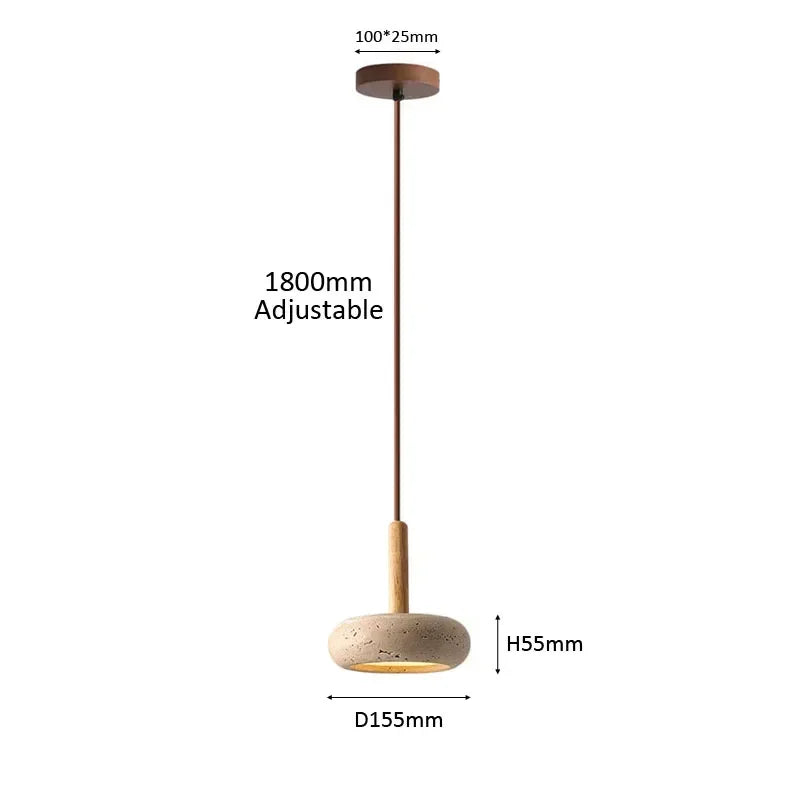 Suspension Disque Travertin – Bonnieux