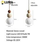 Suspension Perles de Travertin – Moustiers
