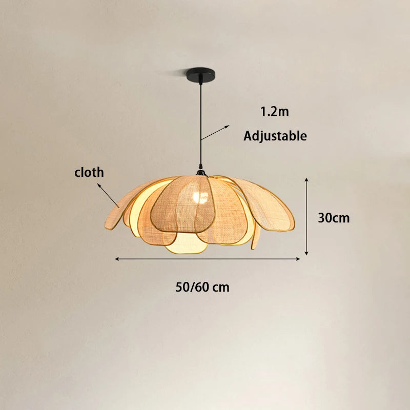 Suspension Fleur en Rotin – Grasse