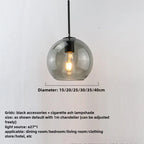 Suspension Boule en Verre Fumé – Sète