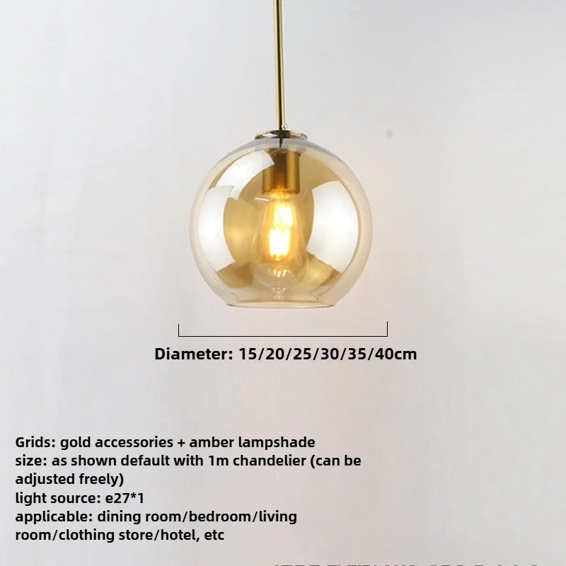 Suspension Boule en Verre Fumé – Sète