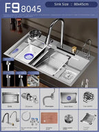 Évier cascade inox 304 nano, détail 7 : accessoires, finition ou dimensions