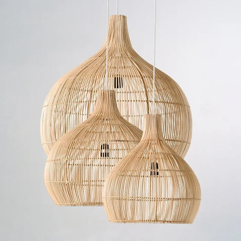 Suspension Rotin Tissé Gourde – Ansouis