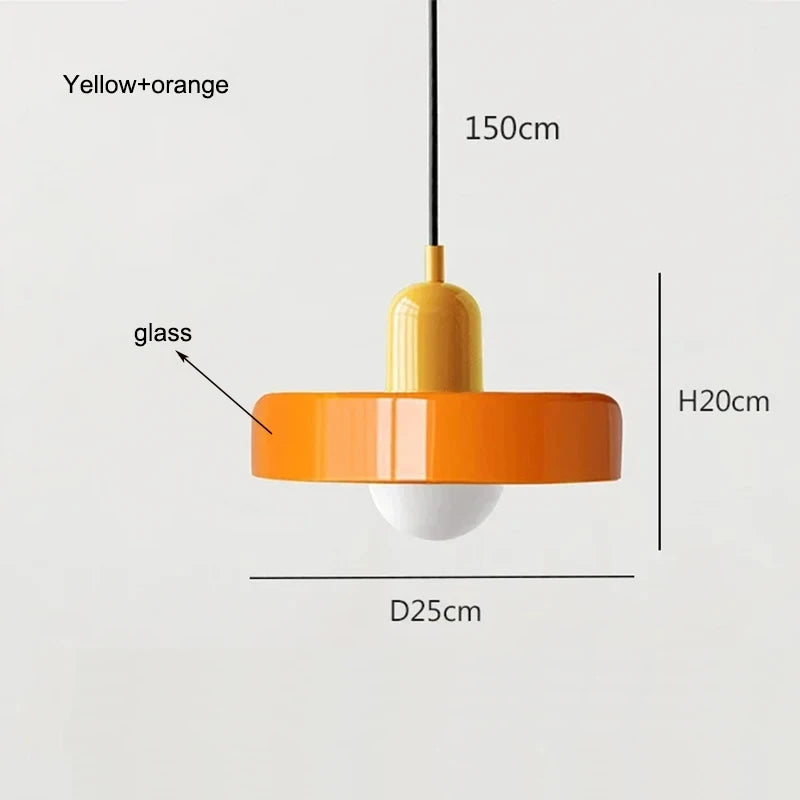 Suspension Bauhaus en Verre – Vallauris
