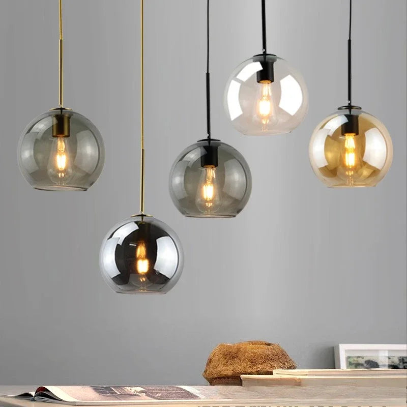 Suspension Boule en Verre Fumé – Sète