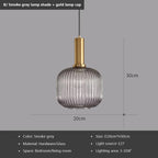 Suspension Verre Strié Vintage – Dieulefit