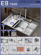 Évier cascade inox 304 nano, détail 6 : accessoires, finition ou dimensions