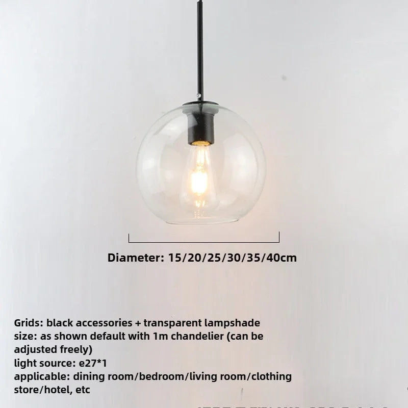 Suspension Boule en Verre Fumé – Sète