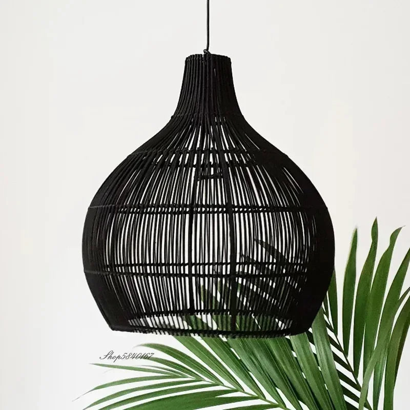 Suspension Rotin Tissé Gourde – Ansouis