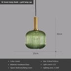Suspension Verre Strié Vintage – Dieulefit