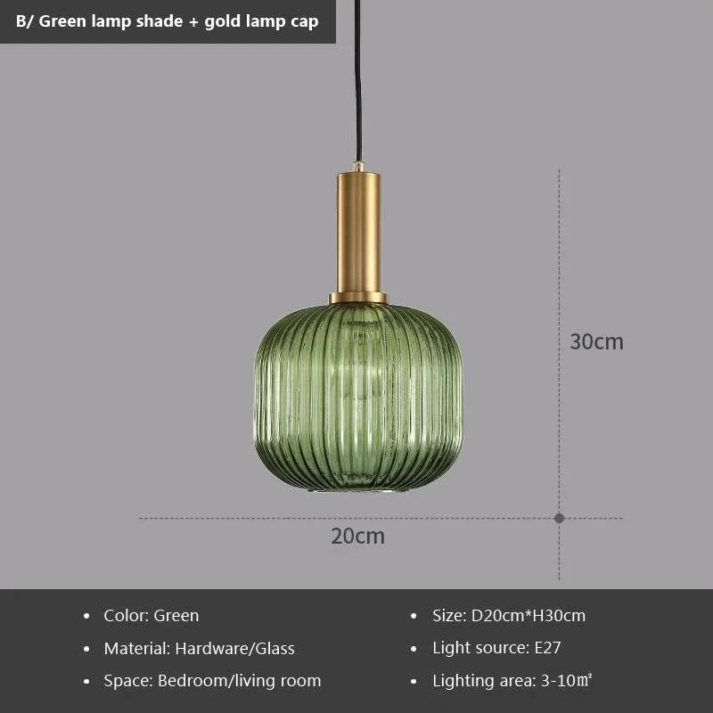 Suspension Verre Strié Vintage – Dieulefit