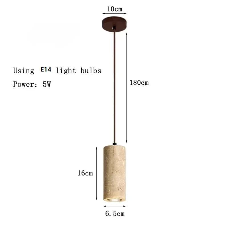 Suspension Tube Travertin – Lourmarin