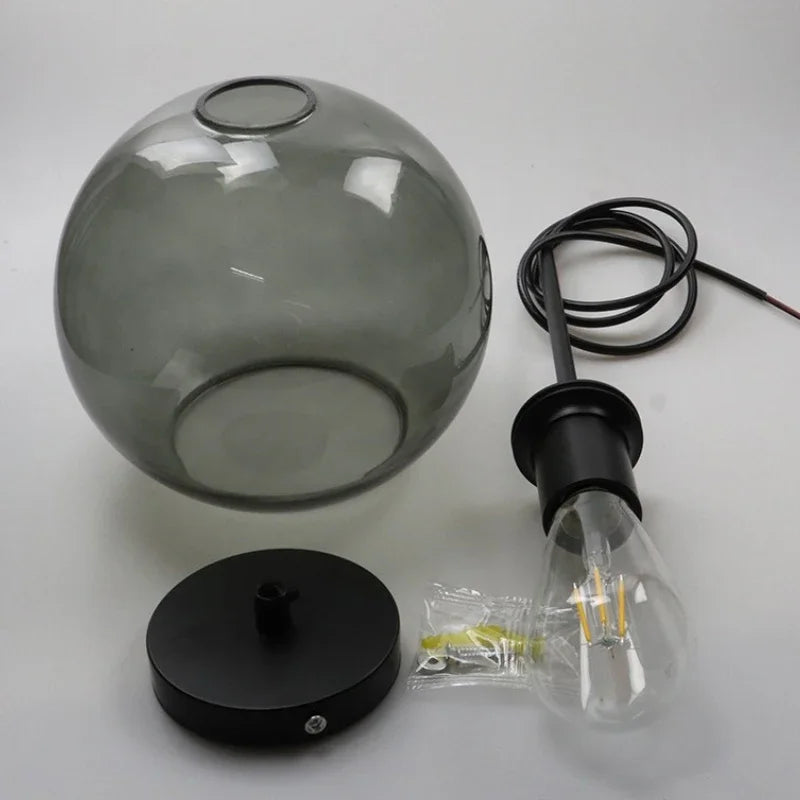 Suspension Boule en Verre Fumé – Sète