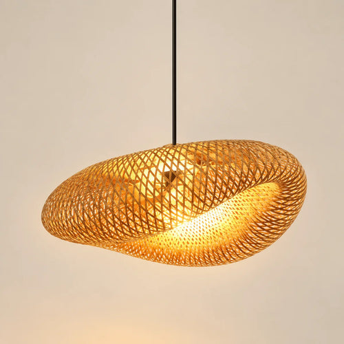 Suspension Biot Ø 40 cm, bambou tressé