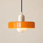 Suspension Vallauris beige et orange, bauhaus