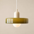 Suspension Vallauris beige et vert d'eau, bauhaus