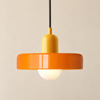 Suspension Vallauris jaune et orange, bauhaus