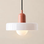 Suspension Vallauris rose et blanc, bauhaus