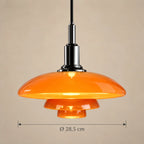 Dimensions de la suspension Menton noir et orange : Ø 28,5 cm