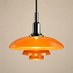 Suspension Menton noir et orange, danoise