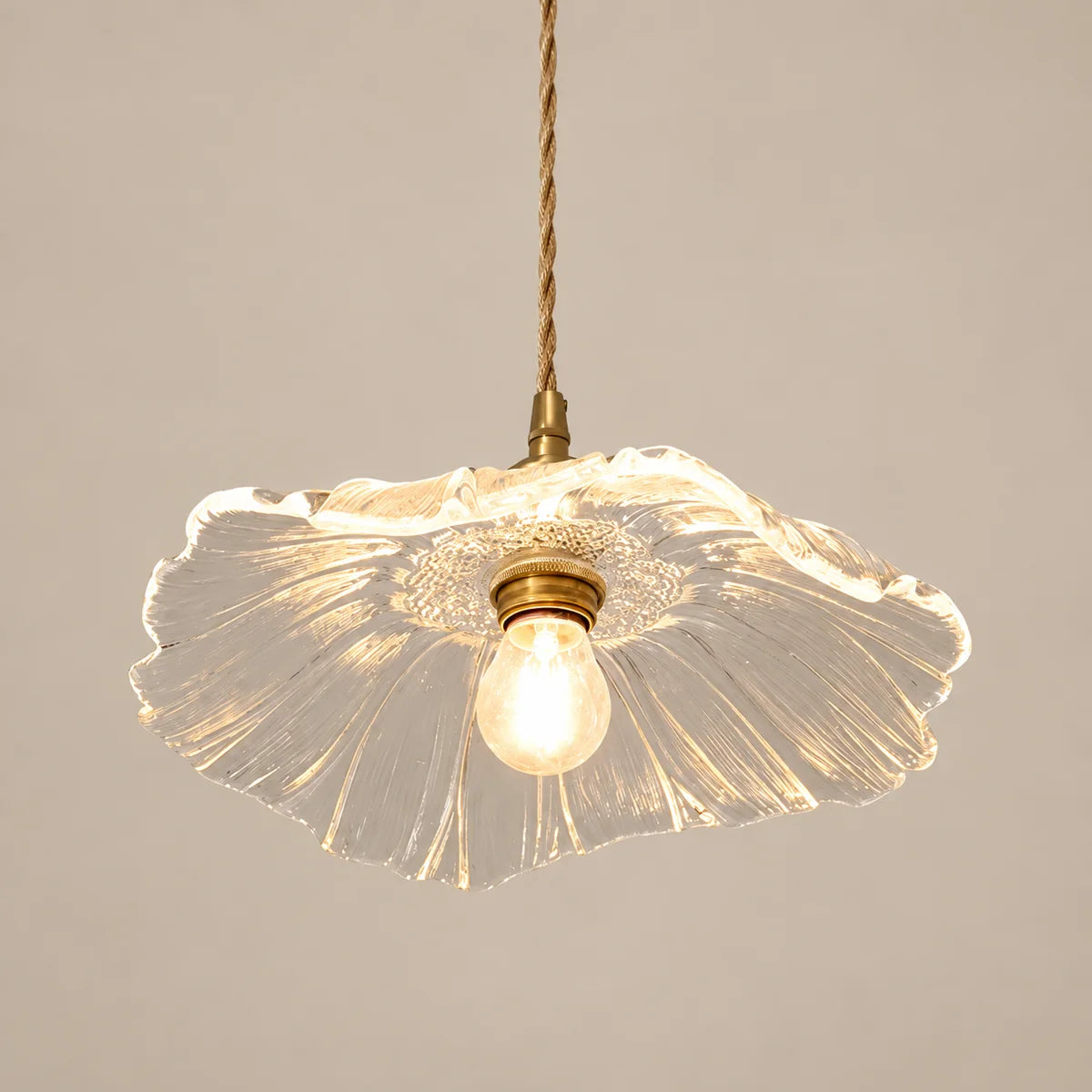 Suspension Valensole transparent, fleur de verre