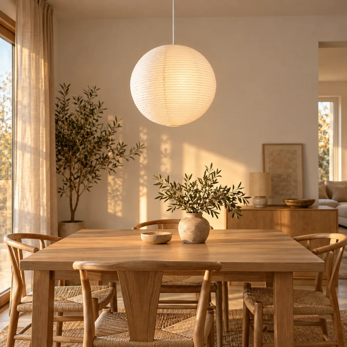 Suspension Ménerbes au-dessus d'une table à manger