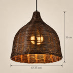 Dimensions de la suspension Anduze grande brun : Ø 35 cm, 35 cm
