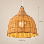 Dimensions de la suspension Anduze grande naturel : Ø 35 cm, 35 cm