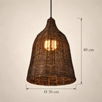 Dimensions de la suspension Anduze moyenne brun : Ø 30 cm, 40 cm