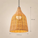 Dimensions de la suspension Anduze moyenne naturel : Ø 30 cm, 40 cm