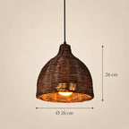 Dimensions de la suspension Anduze petite brun : Ø 26 cm, 26 cm